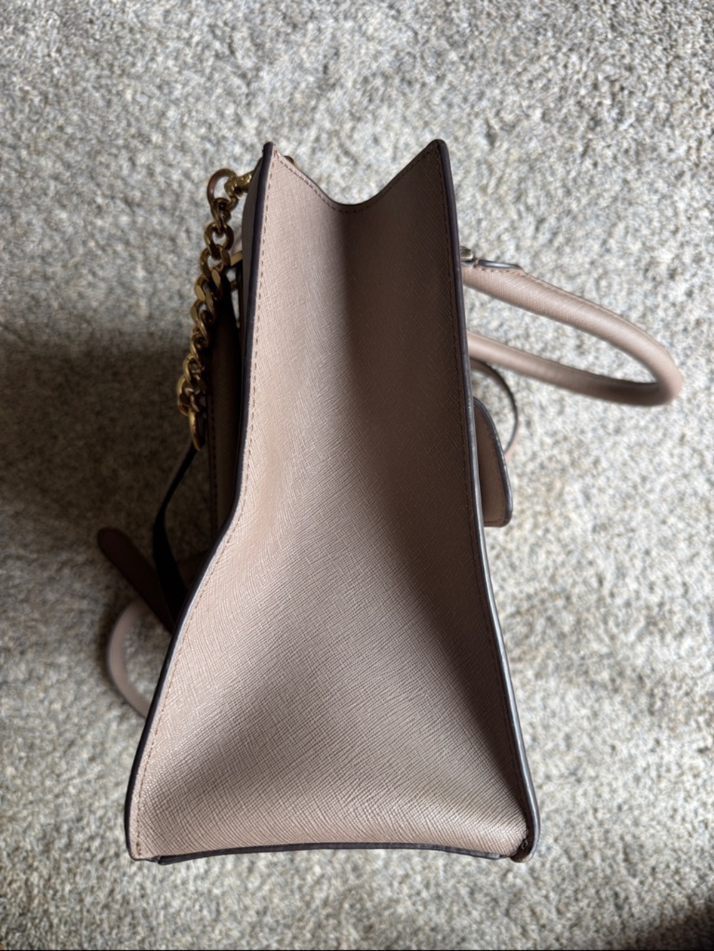 Michael Kors Bridgette Medium East West Tote Bag Purse Dark Dune - Picture 5 of 8